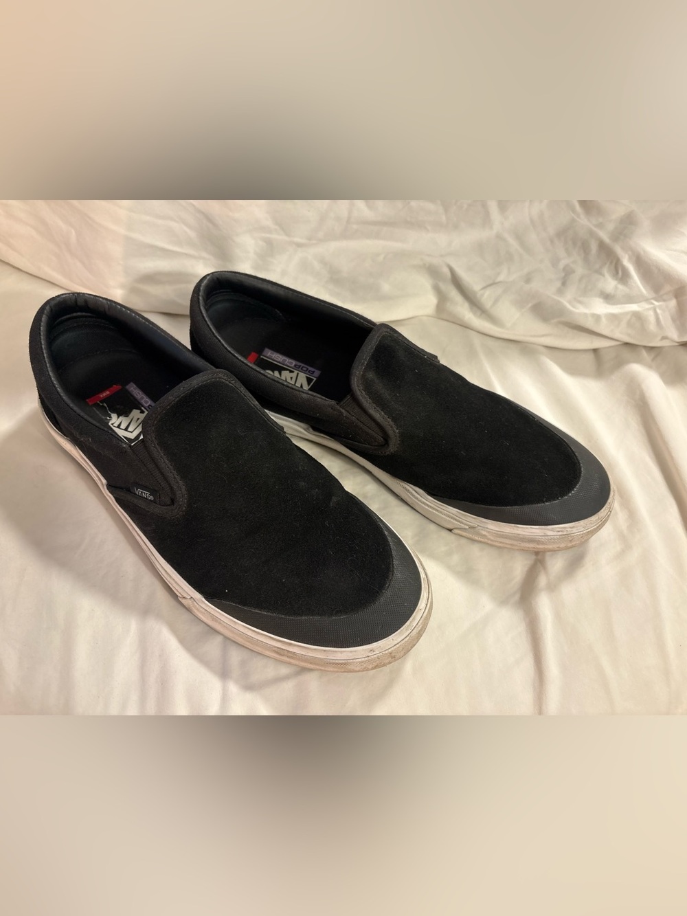 Vans Professional BMX Slip-On Shoe — Black Suede — Size 12 🛹